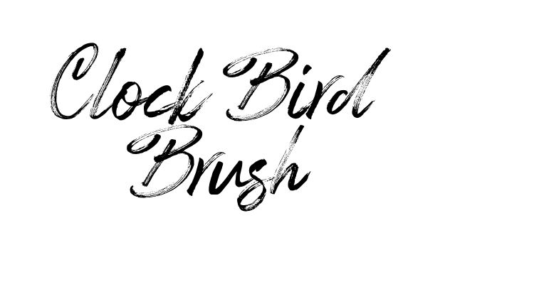 Clock Bird Brush Font