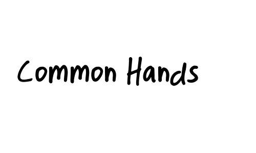 Common Hands Font