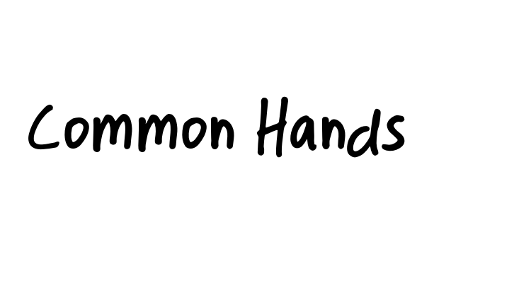 Common Hands Font