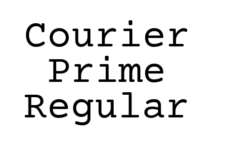 Courier Prime Regular Font
