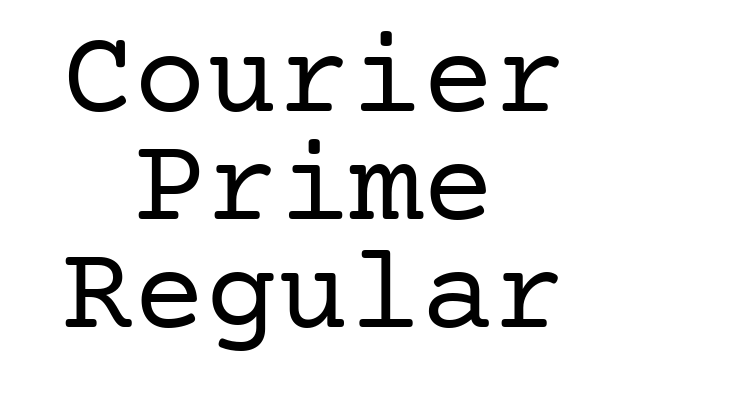 Courier Prime Regular Font