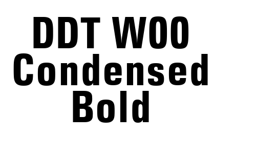 DDT W00 Condensed Bold Font