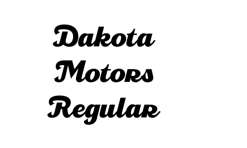 Dakota Motors Regular Font