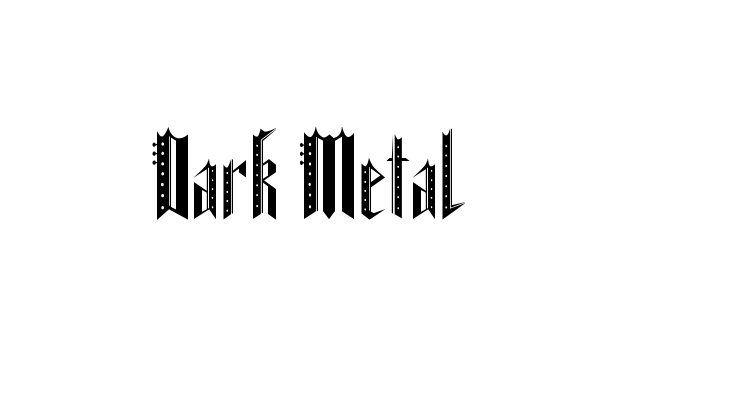 Dark Metal Font