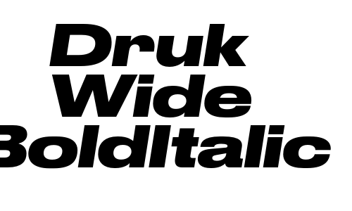 Druk Wide BoldItalic Font