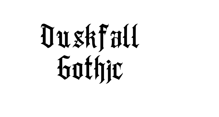 Duskfall Gothic Font