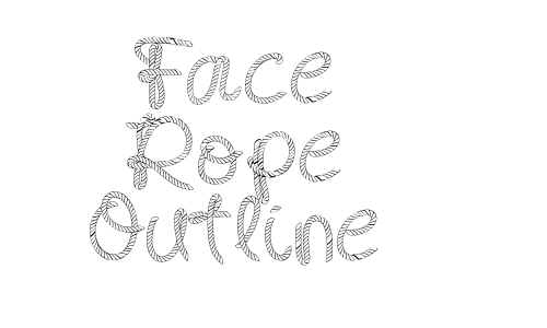 Face Rope Outline Font