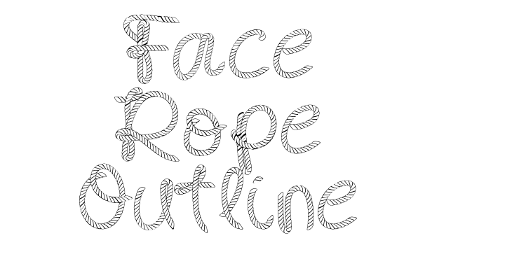 Face Rope Outline Font