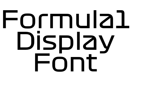 Formula1 Display Font Font