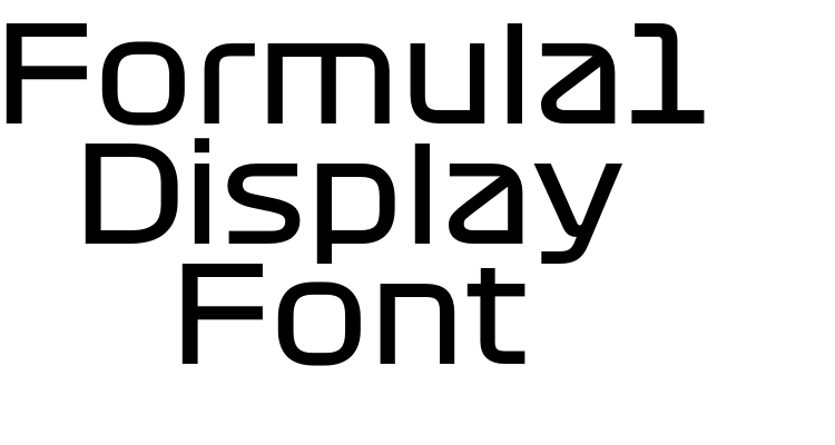 Formula1 Display Font Font