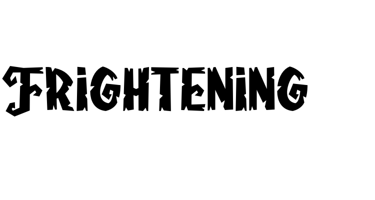 Frightening Font
