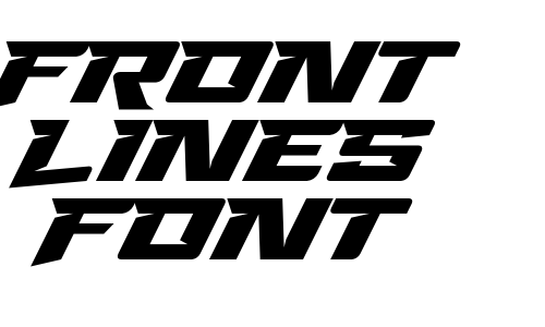 Front Lines Font Font