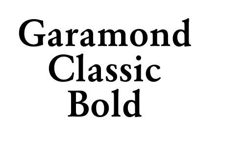 Garamond Classic Bold Font