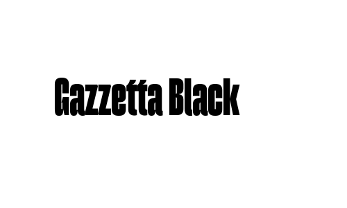 Gazzetta Black Font