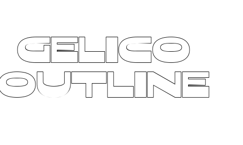 Gelico Outline Font