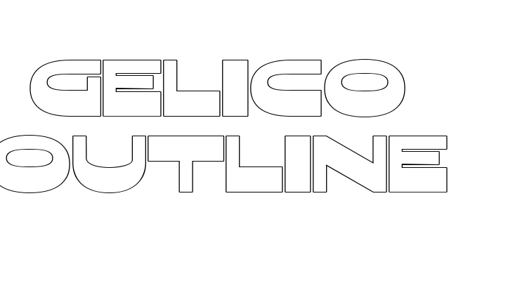 Gelico Outline Font