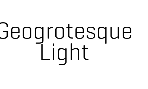 Geogrotesque Light Font