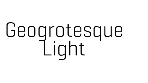 Geogrotesque Light