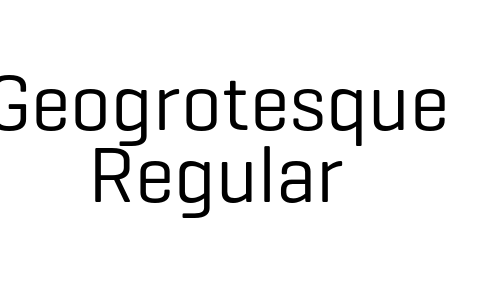 Geogrotesque Regular Font