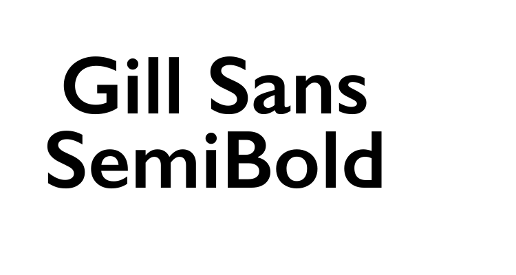 Gill Sans SemiBold Font