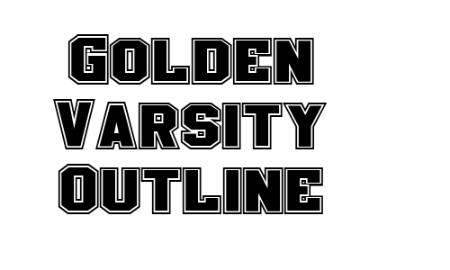 Golden Varsity Outline Font