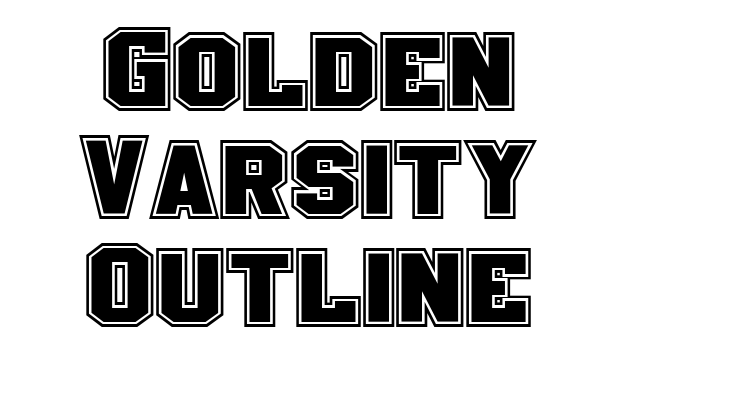 Golden Varsity Outline Font