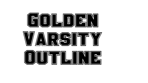 Golden Varsity Outline