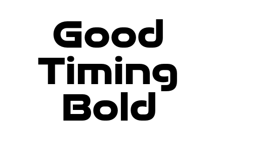 Good Timing Bold Font
