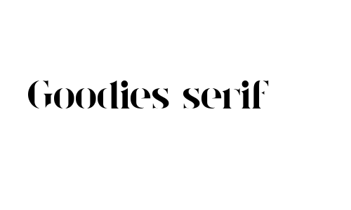 Goodies serif Font