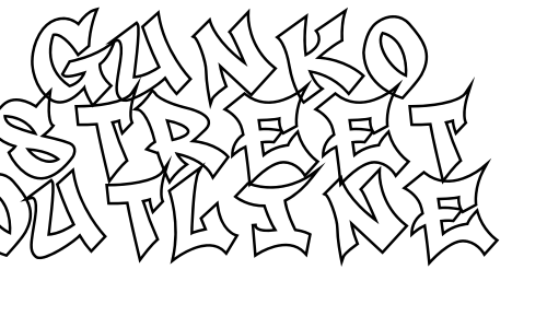 Gunko Street Outline Font