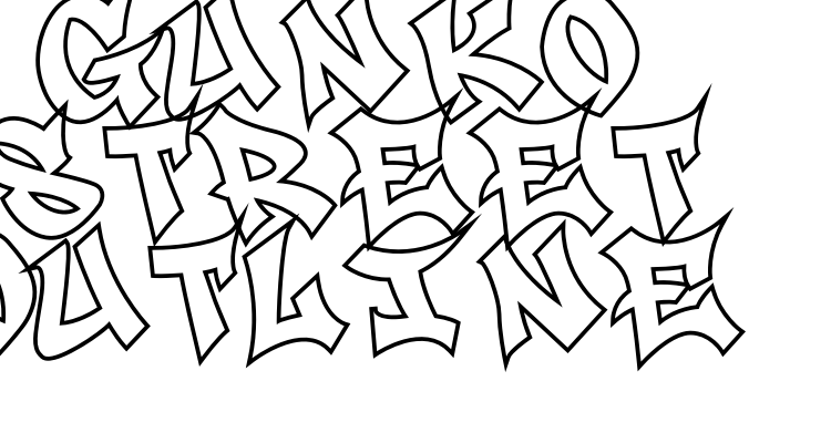 Gunko Street Outline Font