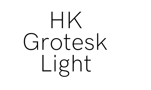 HK Grotesk Light Font
