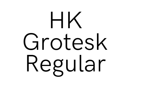 HK Grotesk Regular Font