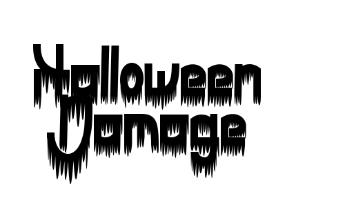 Halloween Damage Font