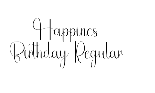 Happines Birthday Regular Font