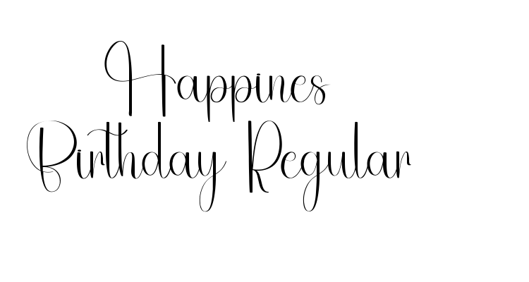 Happines Birthday Regular Font