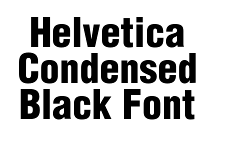 Helvetica Condensed Black Font Font