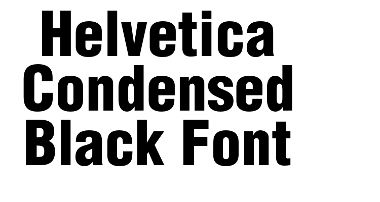 Helvetica Condensed Black Font Font