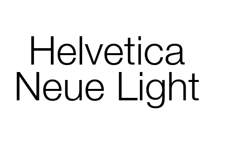 Helvetica Neue Light