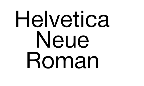 Helvetica Neue Roman