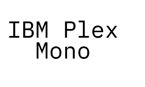 IBM Plex Mono Font