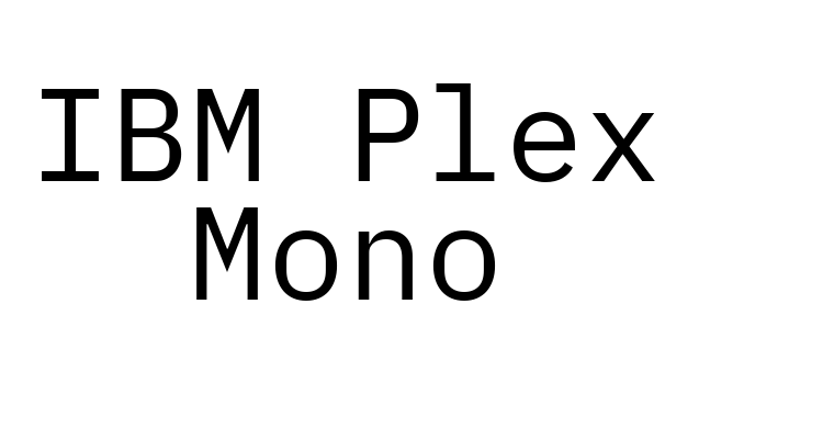 IBM Plex Mono Font