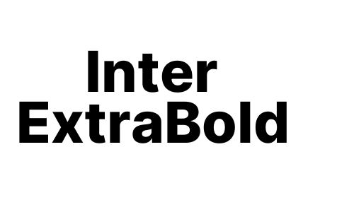 Inter ExtraBold Font
