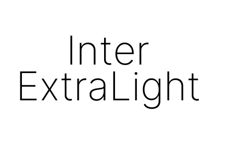 Inter ExtraLight Font