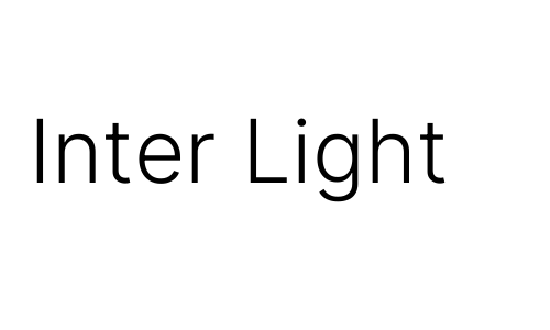 Inter Light Font