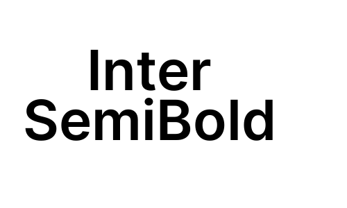 Inter SemiBold Font