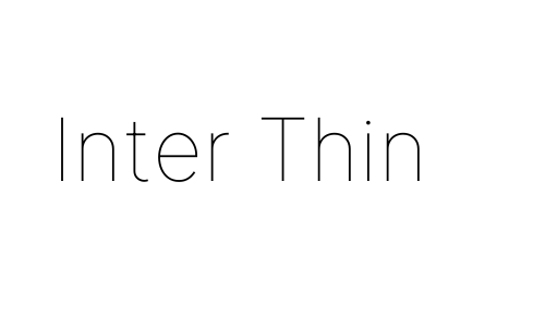 Inter Thin Font