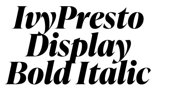 IvyPresto Display Bold Italic Font