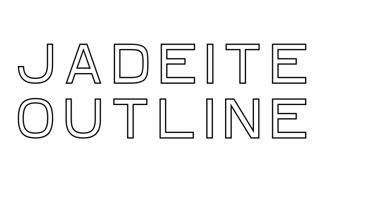 Jadeite Outline Font