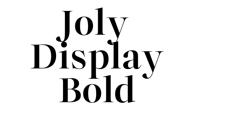 Joly Display Bold Font